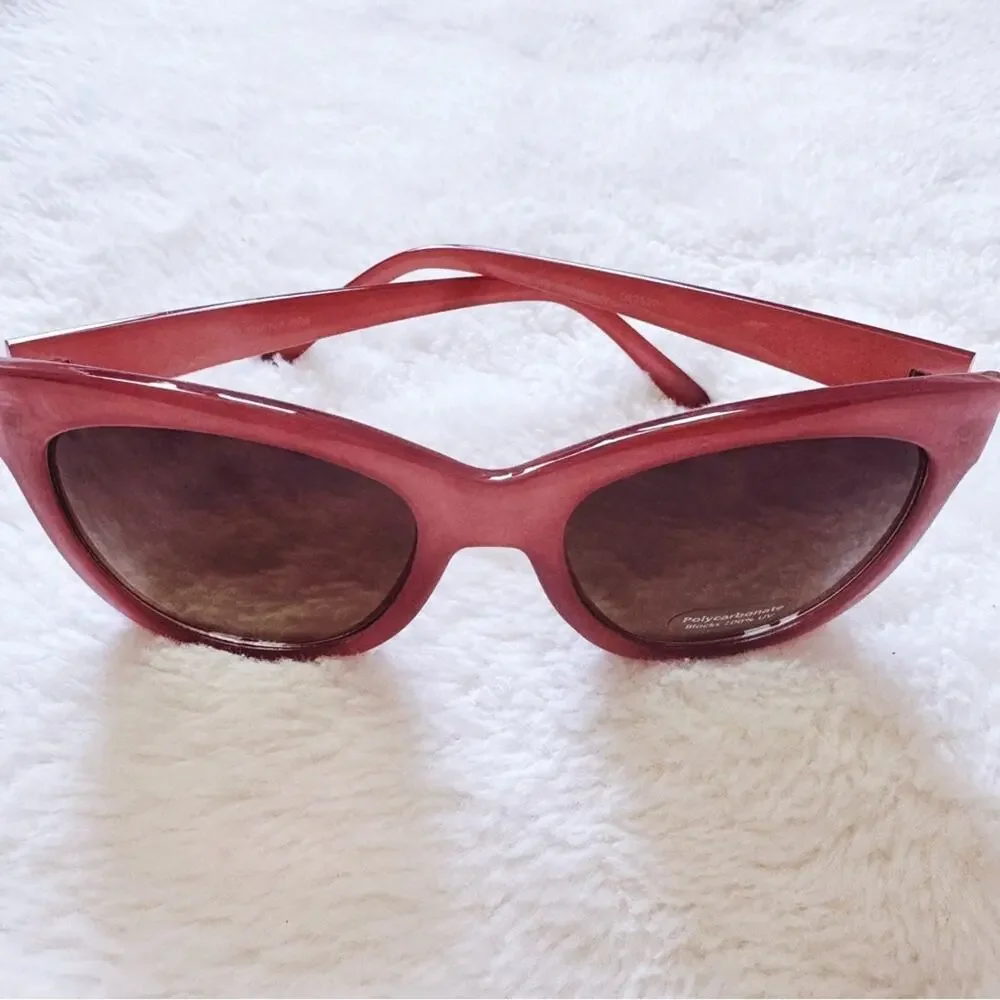 Mina Burgundy Brown Chic Sunglasses